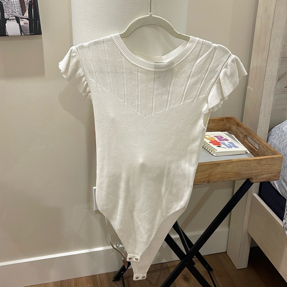 White knitted body suit - Brand New